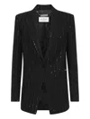 Philipp Plein Sequin Embellished Boyfriend Fit Blazer In Black