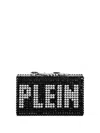 Philipp Plein Crystal-embellished Clutch Bag In Black