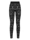 Philipp Plein Crystal-embellished Cocktail-motif Leggings In Black