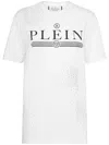 Philipp Plein Crystal-embellished Cotton T-shirt In White