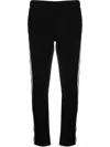 PHILIPP PLEIN CRYSTAL-EMBELLISHED CROPPED TRACK TROUSERS