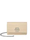Philipp Plein Crystal-embellished Crossbody Bag In Neutral
