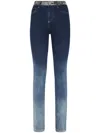 Philipp Plein Crystal-embellished High-waist Jeans In Blue