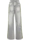 Philipp Plein Crystal-embellished Jeans In Grey