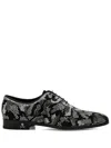 Philipp Plein Crystal-embellished Leather Oxford Shoes In Black
