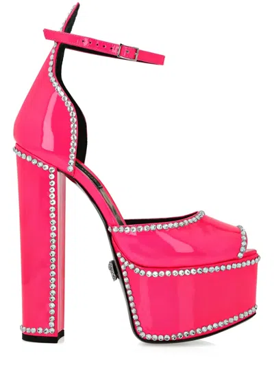 Philipp Plein Crystal-embellished Leather Sandals In Multi