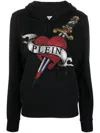 Philipp Plein Crystal-embellished Logo Hoodie In Schwarz
