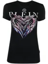 Philipp Plein Crystal-embellished Logo-print T-shirt In Black