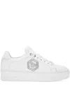 Philipp Plein Crystal-embellished Low-top Sneakers In White