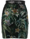 Philipp Plein Crystal-embellished Mini Skirt In Black