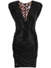 PHILIPP PLEIN CRYSTAL-EMBELLISHED MINI DRESS