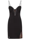 Philipp Plein Crystal-embellished Minidress In Black