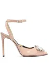 Philipp Plein Crystal-embellished Patent Leather Pumps In Neutrals