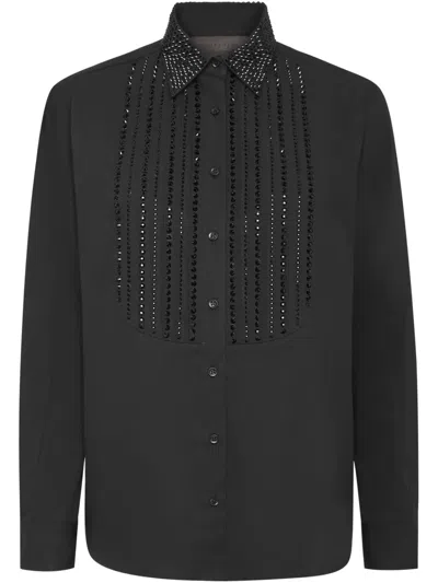 Philipp Plein Crystal-embellished Shirt In Black