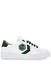 Philipp Plein Arrow Force Strass Hexagon Low-top Sneakers In White