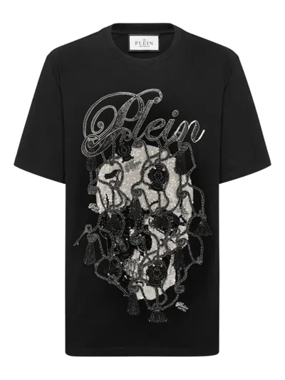 Philipp Plein Crystal-embellished T-shirt In Black