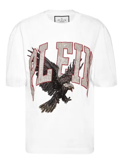 Philipp Plein Crystal-embellished T-shirt In White