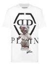 Philipp Plein Crystal-embellished Teddy-bear T-shirt In White