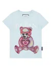 Philipp Plein Crystal-embellished Teddy Bear T-shirt In Blue