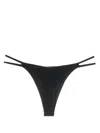 Philipp Plein Crystal-embellished Thong In Black