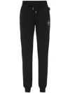 Philipp Plein Crystal-embellished Track Pants In "02 Black"