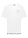 Philipp Plein Crystal-embellished V-neck T-shirt In White