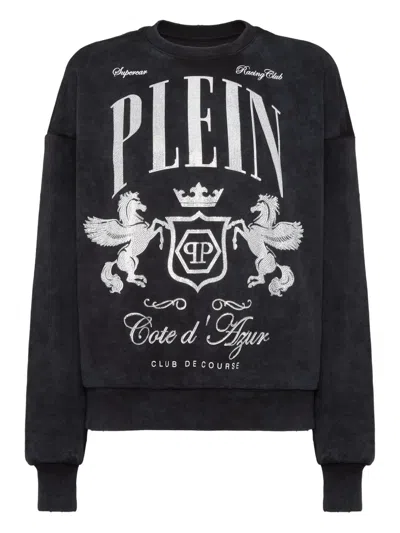 Philipp Plein Crystal-embellishment Sweatshirt In Black