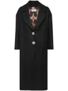 Philipp Plein Crystal-embroidered Skull Coat In Black