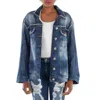 Philipp Plein Crystal Fringe Denim Jacket