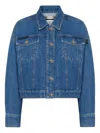 Philipp Plein Crystal Fringes Denim Jacket In Blue