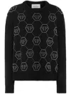 Philipp Plein Crystal-logo Jumper In Black