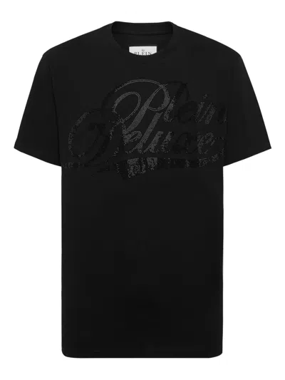 Philipp Plein Crystal-logo T-shirt In Black