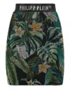 Philipp Plein Crystal-embellished Mini Skirt In Green