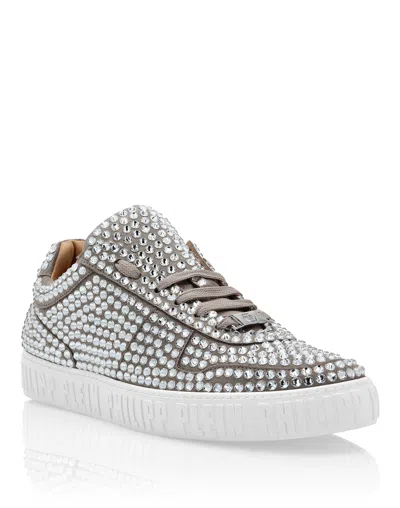 Philipp Plein Crystal Notorious Lo-top With Crystals In Grey