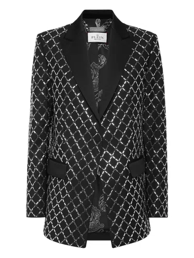 Philipp Plein Crystal Rhombus Sakko In Black