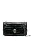 Philipp Plein Crystal Skull-detail Shoulder Bag In Black