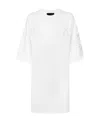 Philipp Plein Crystal Skull T-shirt Dress In White