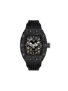 Philipp Plein Crypto King Noire Carbon Gladiator Watch In Schwarz