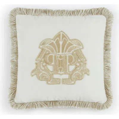 Philipp Plein Cushion Gothic Monogram 40x40 Unisex In White