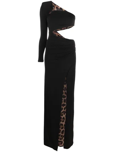 Philipp Plein Cut-out Long Dress In Black