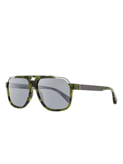 PHILIPP PLEIN CUTOUT BRIDGE NAVIGATOR SUNGLASSES