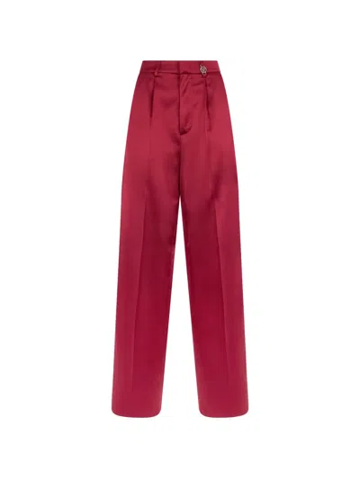 Philipp Plein 데임 핏 팬츠 In Red