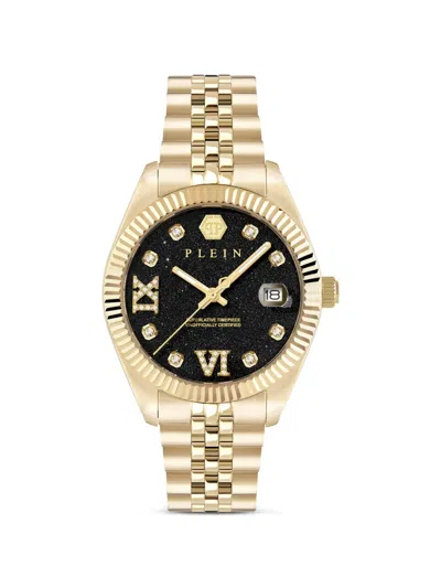 Philipp Plein Date Superlative 34mm Watch In Gold