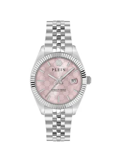Philipp Plein Date Superlative 34mm Watch In Purple