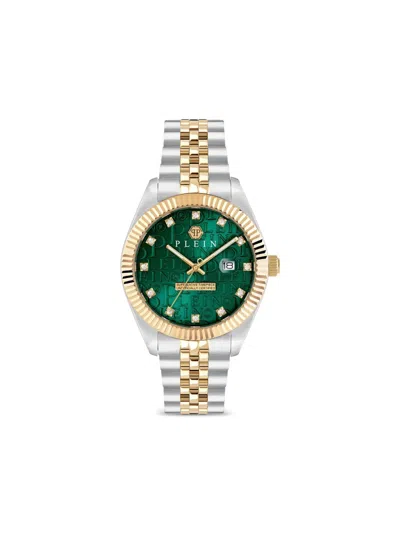 Philipp Plein Date Superlative Gent 41mm Watch In Green