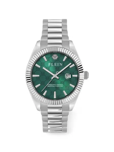 Philipp Plein Date Superlative 40mm Watch In Green