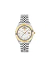 Philipp Plein Date Superlative Crystal Watch In 白色