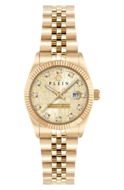 PHILIPP PLEIN PHILIPP PLEIN DATE SUPERLATIVE CRYSTAL BRACELET WATCH, 38MM