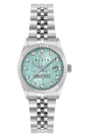 Philipp Plein Date Superlative Crystal Bracelet Watch, 38mm In Stainless Steel