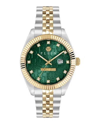 Philipp Plein Date Superlative Crystal Watch In Silver